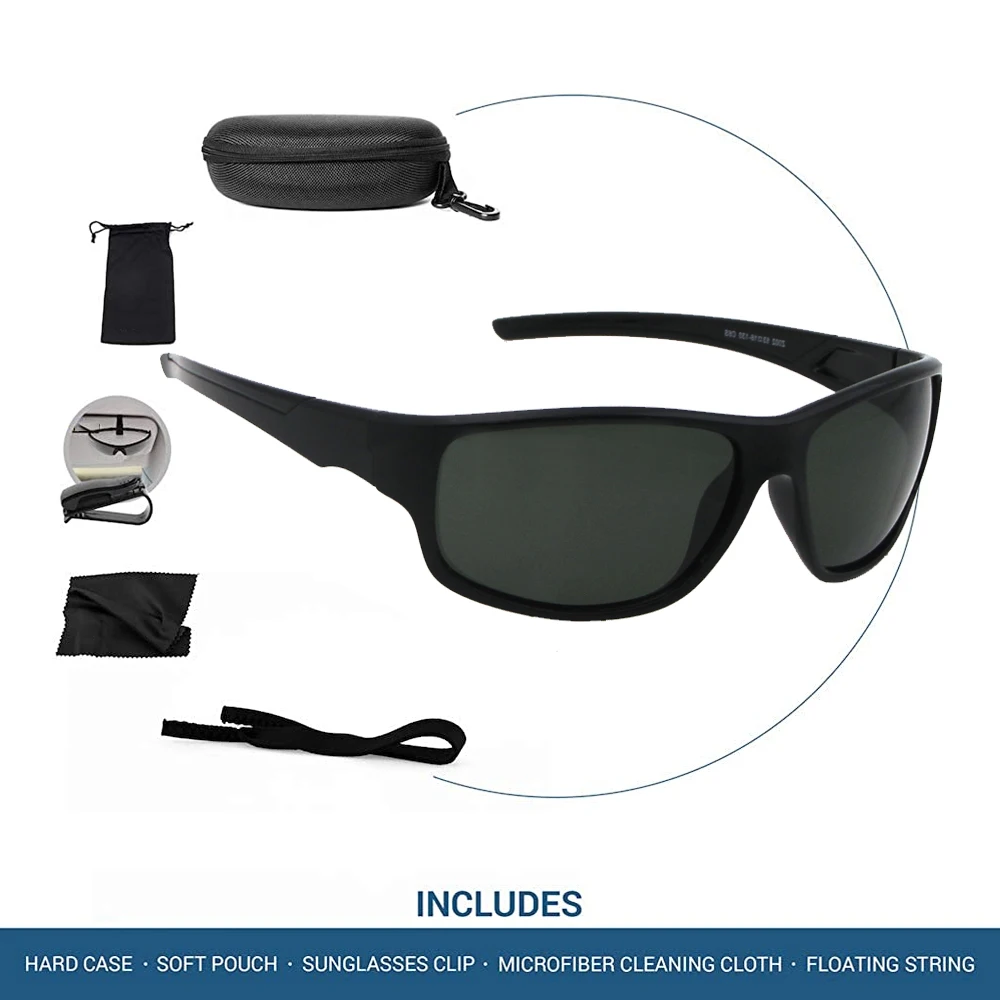 Retro Classic Mens TR Frames Sports Cycling Polarized Shades Sunglasses Sun Glasses Anti Uv400 Protect Polarized Sunglasses Men