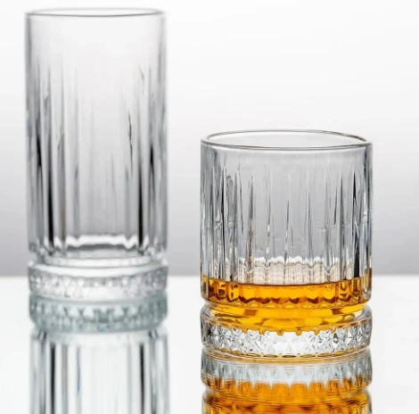 Old style glass with high transparency design, customized wine set for wine glasses