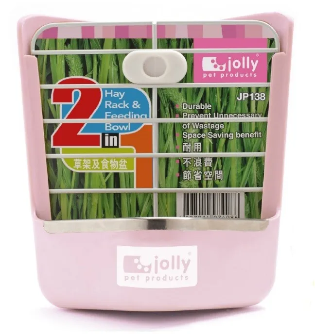 
Rabbit Pet Container 2 in 1 Hay Rack and Pet Food Container For Rabbit 