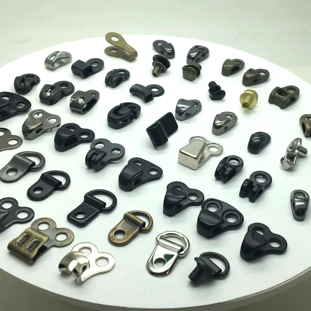 Wholesale High quality Custom Size iron and brass Metal Shoelace Hook Speed Hook And Eyelet For Shoes