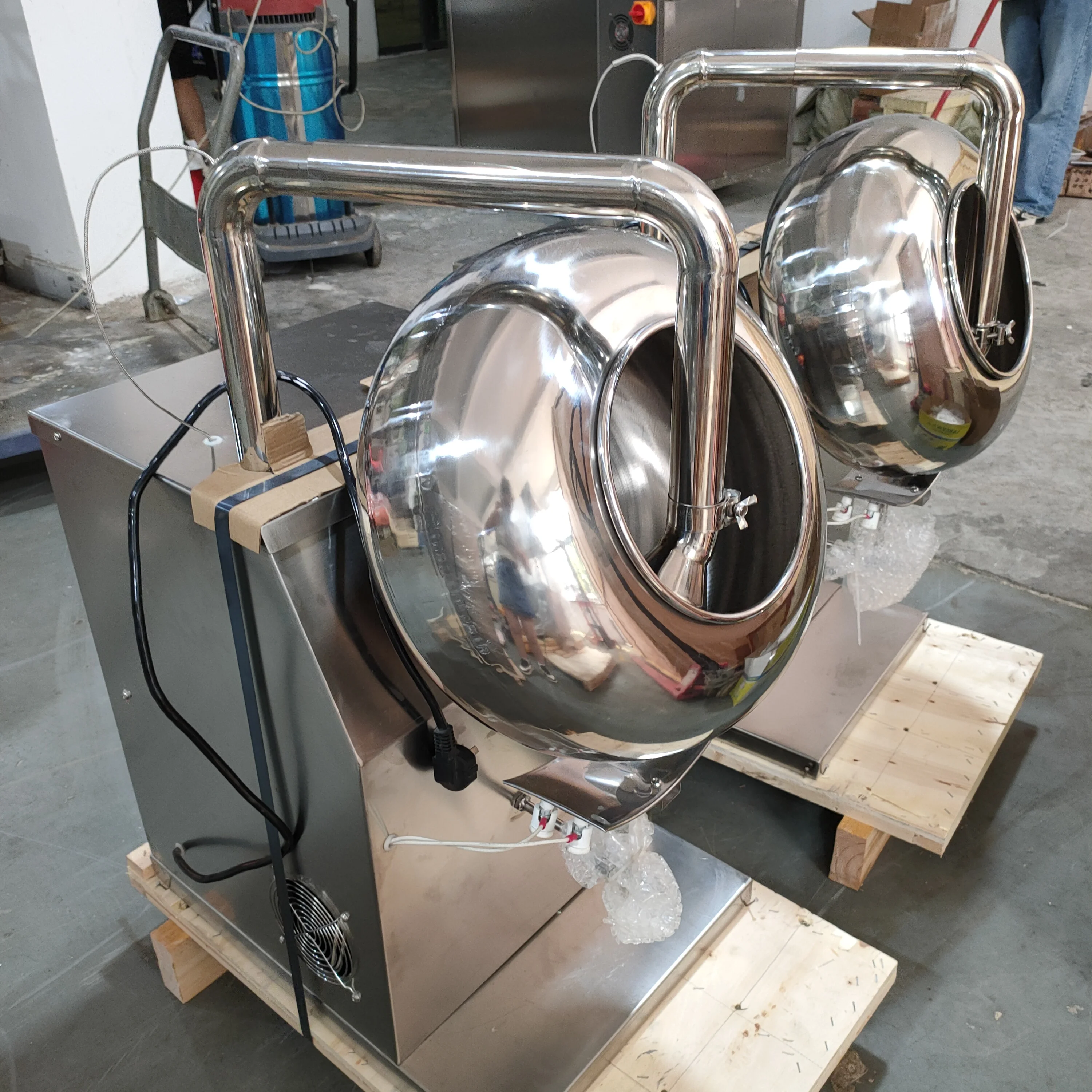 Automatic Chocolate Sugar Coating Pan Round Polish Machine