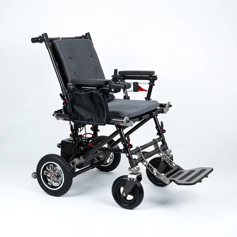 Motorized electric carbon fiber wheelchair with remote controller