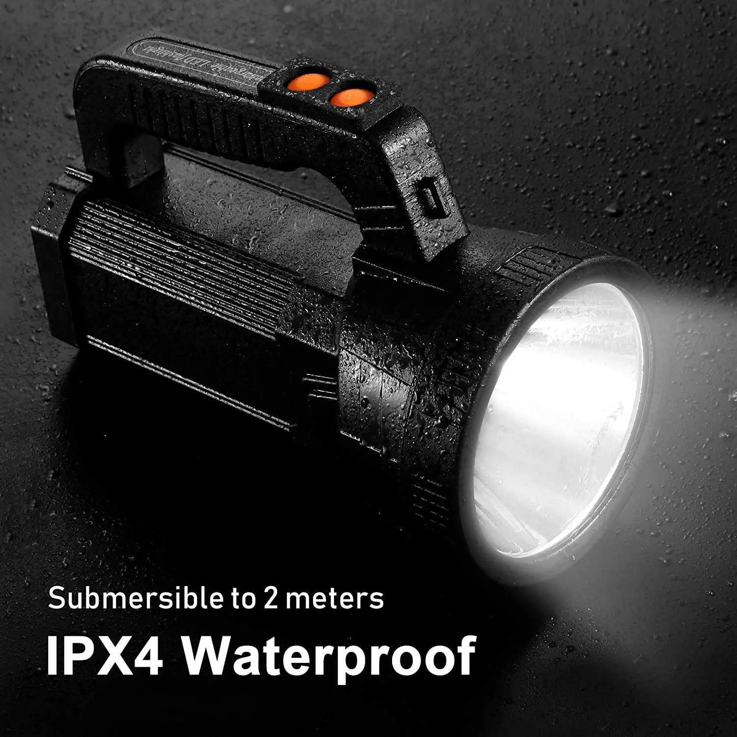 
Rechargeable Led Flashlight 6000 Lumen 9000mAh Waterproof Spotlight High Lumens Outdoor Led Handheld Searchlight Floodlight Mari 