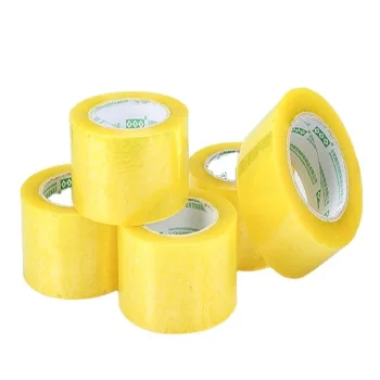 Waterproof Adhesive BOPP Gum Tape 5m Transparent Carton Packing Tape with Printed Logo China Offered Rubber Carton Package Box
