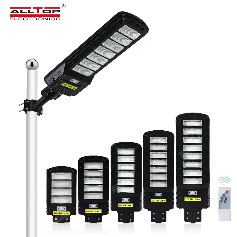 ALLTOP дистанционное управление ABS 200w 250w 300w 350w 400w наружный все в одном светодиодный солнечный уличный фонарь