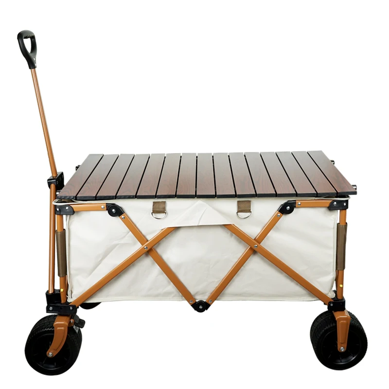 2022 Camping Outdoor Collapsible Beach Wagon Cart Trolley Utility Folding Camping Wagon Trolleys Hand Carts wagon for kids