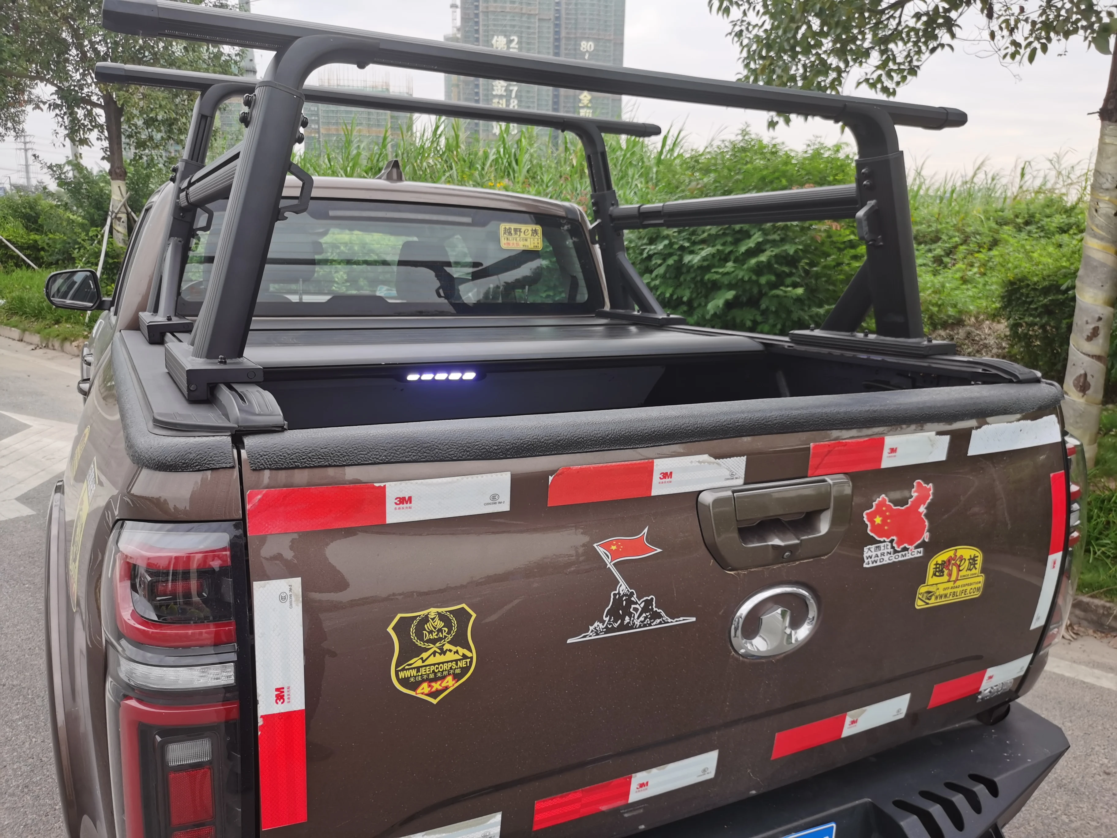 JFC-3002 Manufacturer ladder rack aluminum 800lb capacity camion pick up rear gutter roof truck clamp bed car ready to ship