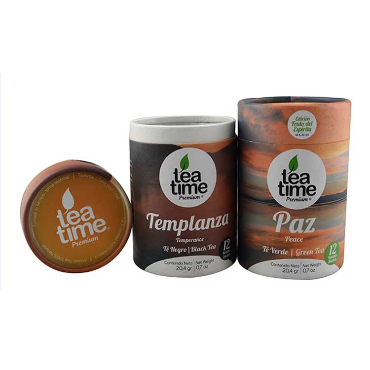  Customized Biodegradable Printing Recycled Food Grade Tube for Tea