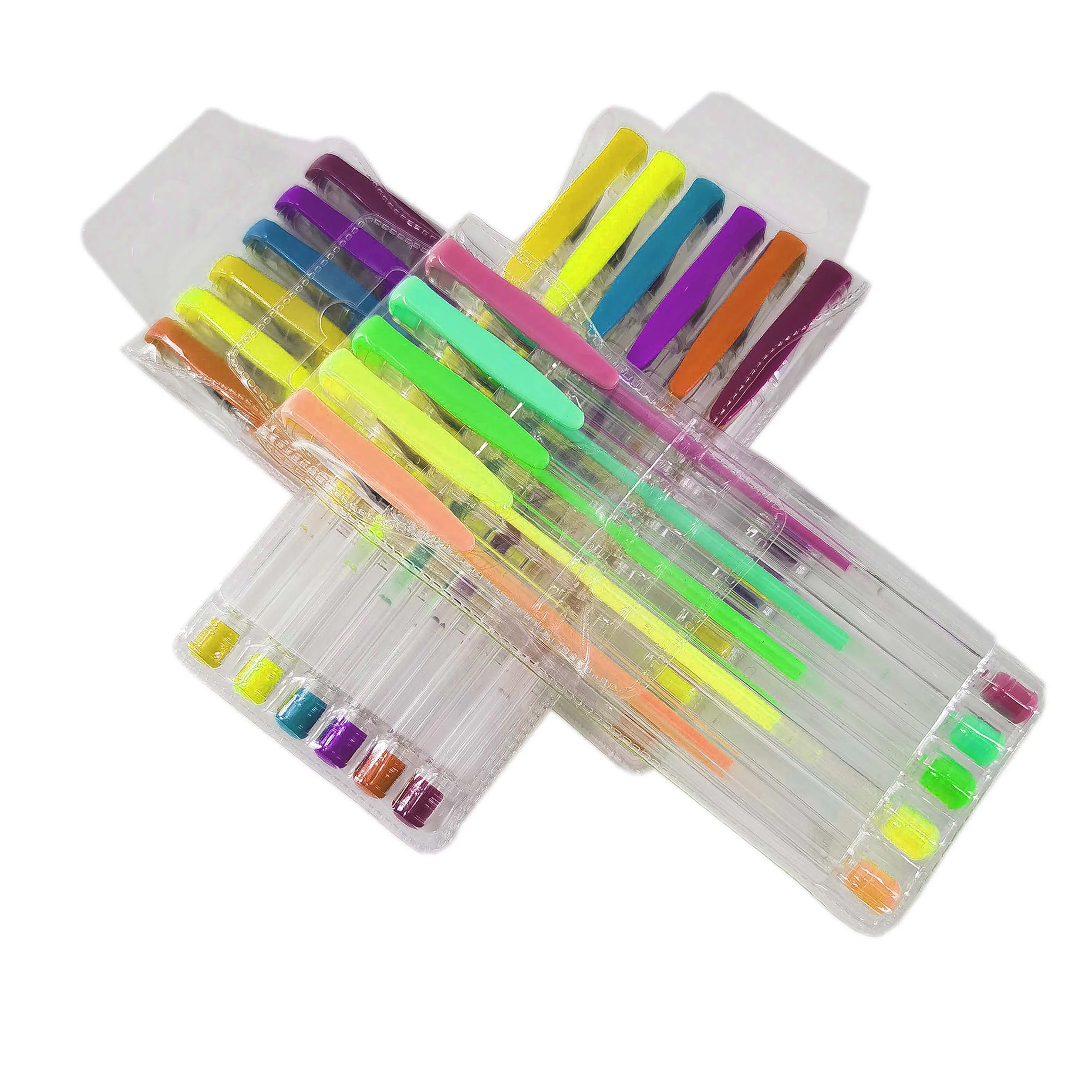 Бесплатные выдвижные гелевые ручки разных цветов, упаковка 0,5 мм для письма на бумаге