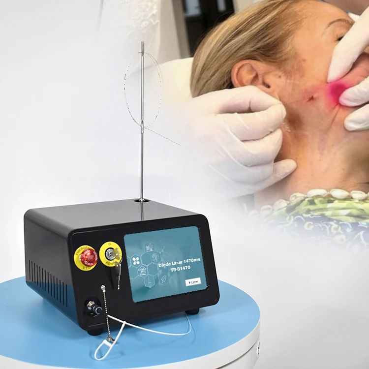 TRIANGELASER subdermico endolaser diodo 1470 fibra machine fiber optic lifting clinic use device