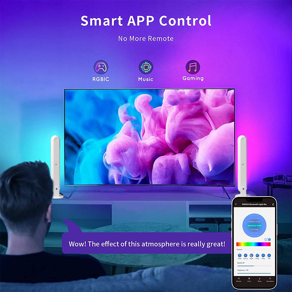 New Product IP20 Party Computer Game Room USB Outlet Smart Modern LED RGB Table Lamp