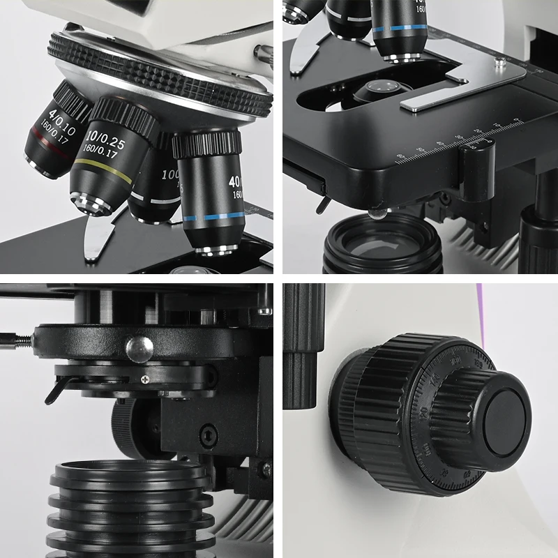 7 inch LCD Video electronic digital Microscope Trinocular Biological lab zoom 40X-2500X led 2MP binocular compound BM-500T-4