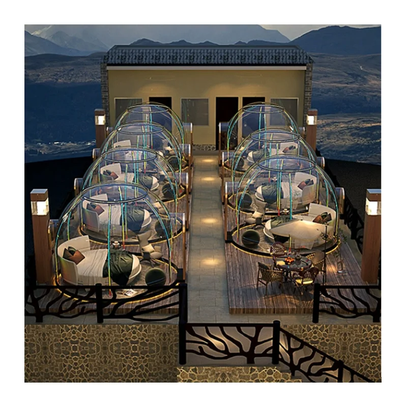 Starry Sky Cabin House PC Home Dome Polycarbonate Transparent Bubble Dome Tent