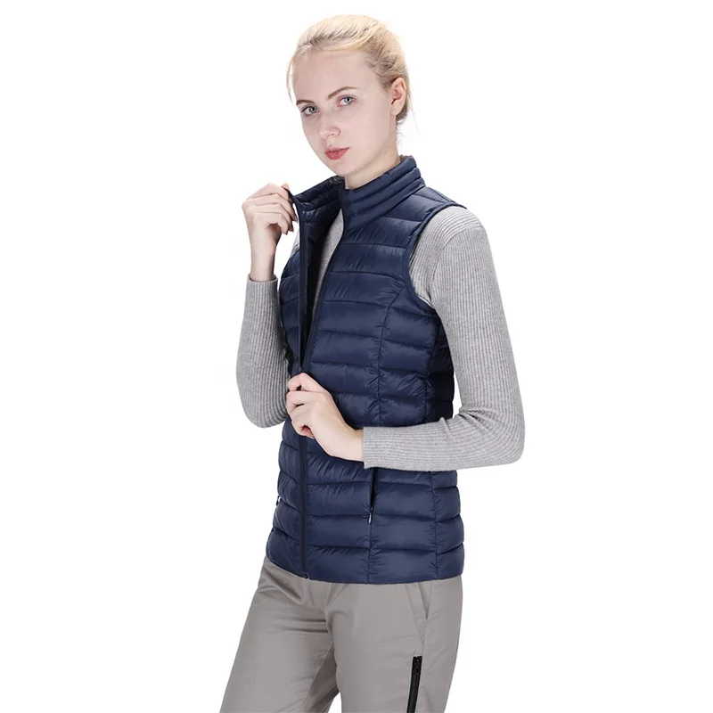 
Winter Warm Women Gilet Lightweight Outdoor Sleeveless Puffer Waistcoat High Quality Windproof Down Vest 