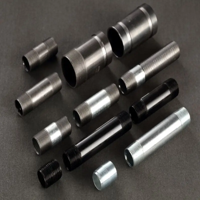 Steel Pipe Nipple BSP Threaded Connector Nipple Barrel Swage Close Nipple