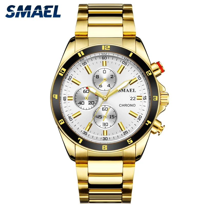 Top Luxury Brand Waterproof Sport Wristwatches Men Luminous Quartz Watch Casual Chronograph Stainless Steel Male Clock