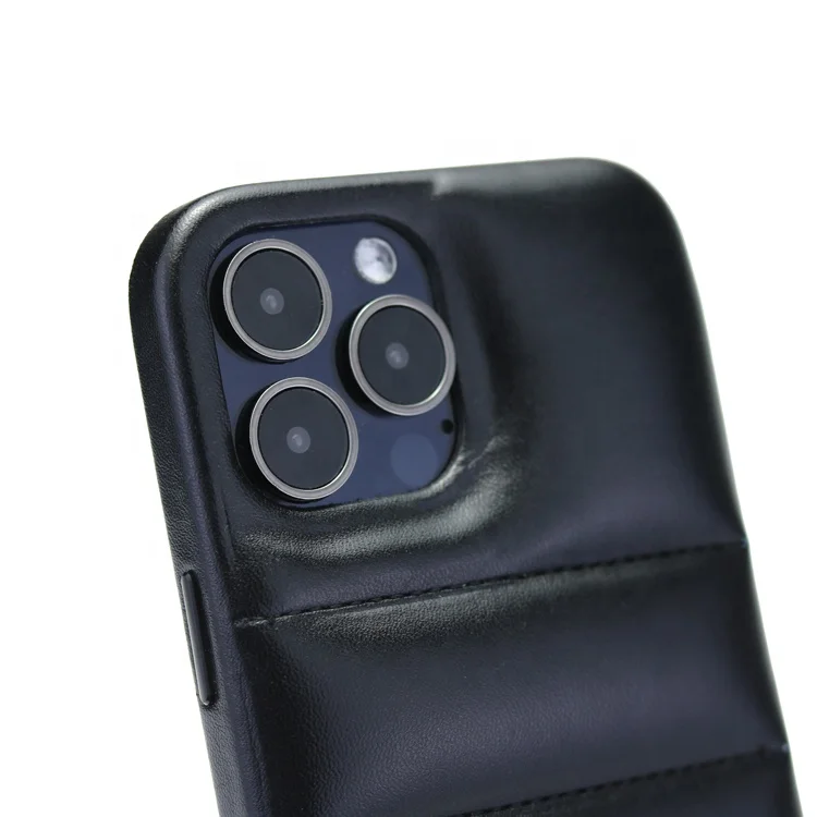 Hot Sell Phone case PU Puffer Case Cotton-Filled Down Jacket Phone Case for iPhone 14 Pro Max