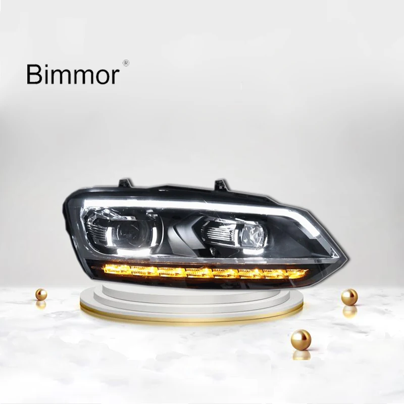 BIMMOR modified Xenon headlights for volkswagen VW Polo 2011-2018 halogen headlight upgraded to Xenon LED headlamp