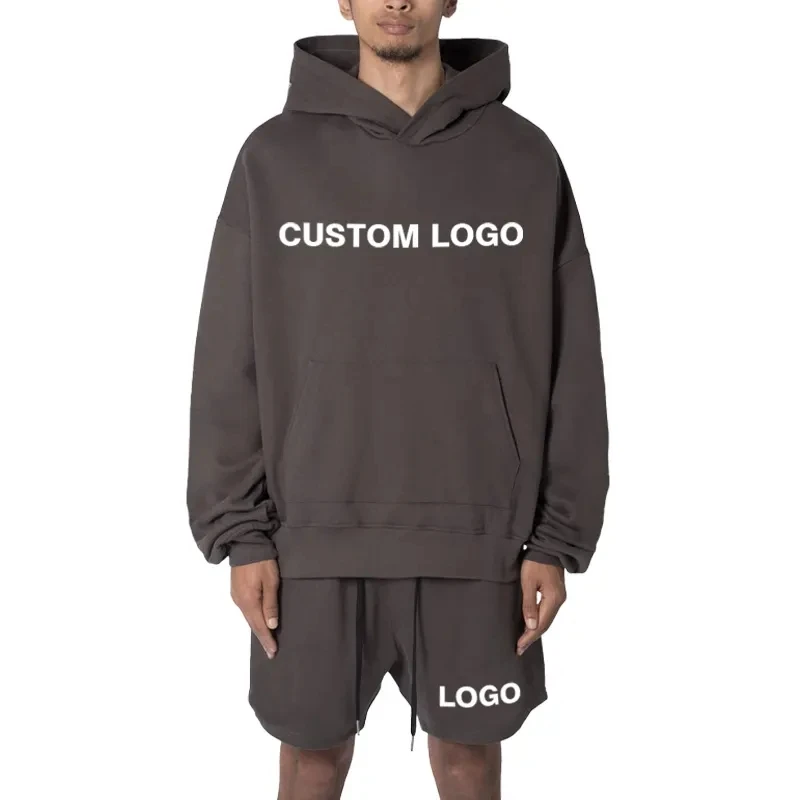 Custom Wholesale OEM Sport Cotton Fashion Tracksuit Summer Hoodie Sweater Jogging Polyester Sportswear Track Suit Set For Men