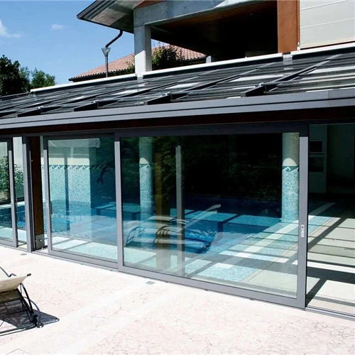 USA Residential Aluminum Stacking Sliding Doors Double Glazed Aluminium Sliding Door