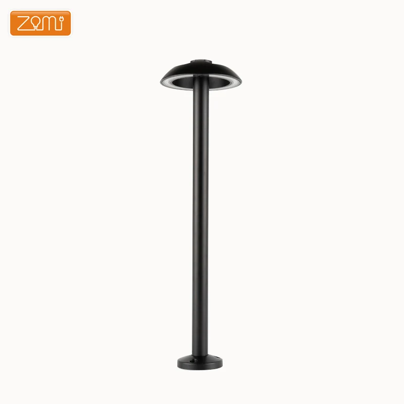 ZOMI Modern Lighting 220V LED Garden Mushroom Lamp Decoration Lamp Landscape Bollard Light Aluminum Matte Black AC 90 IP65 50000