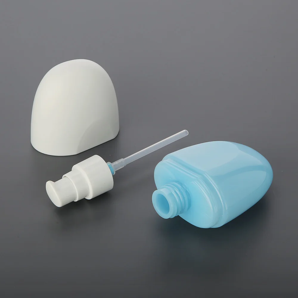 Luxury egg shape bottle PP Plastic 70ml face empty sunscreen containers sunscreen bottles Powdery bottom liquid bottle