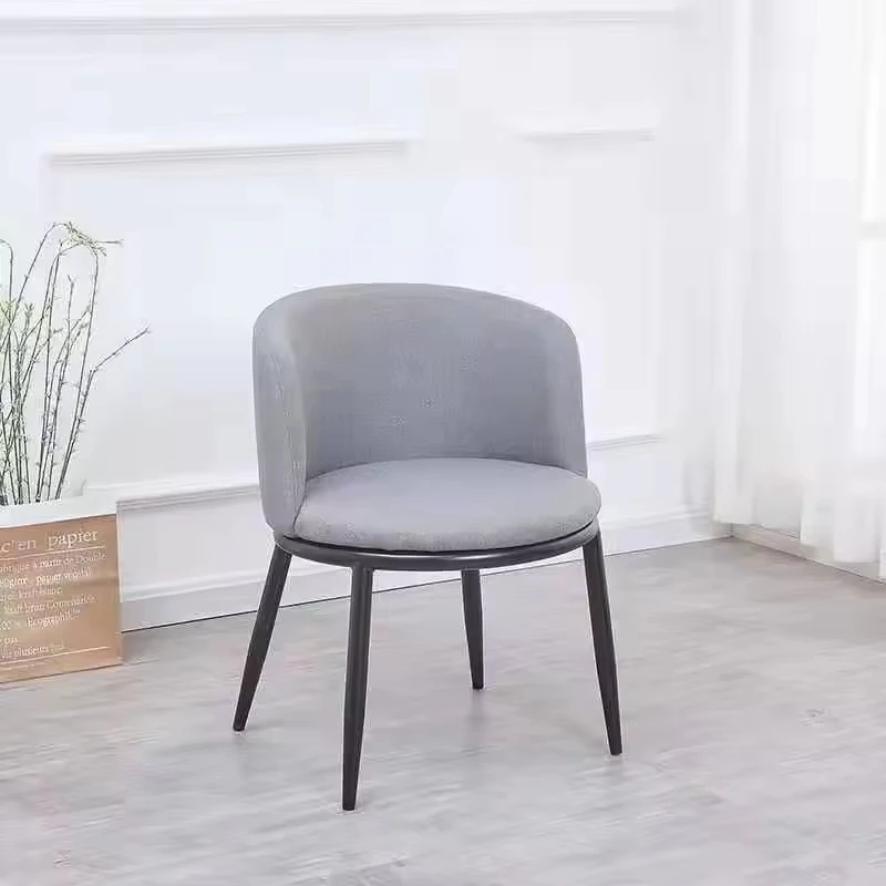 More Cost Effective Color Selectable Lazy Relaxing Upholstered Metal Leg Fabric Hotel Chair