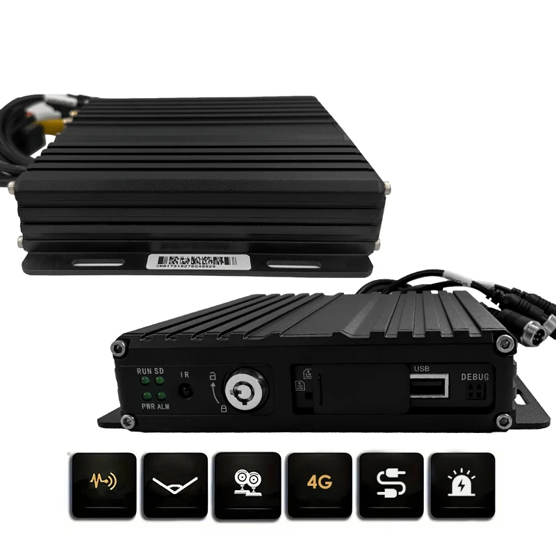 Daovay 4 Channel Full Hd 1080P Mobile Dvr H.265 Car Bus Truck Mobile Vehicle Dvr Mdvr Digital Video Recorder AI DVR gps