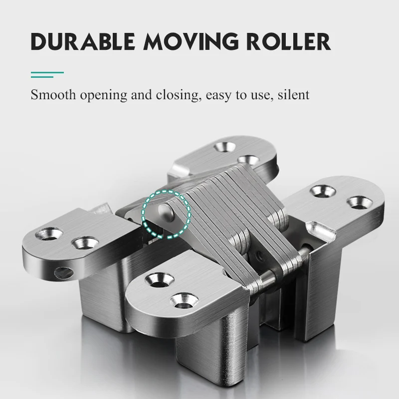 Adjust Zinc Alloy Concealed Gate Door Hinge Invisible Cross Hinge