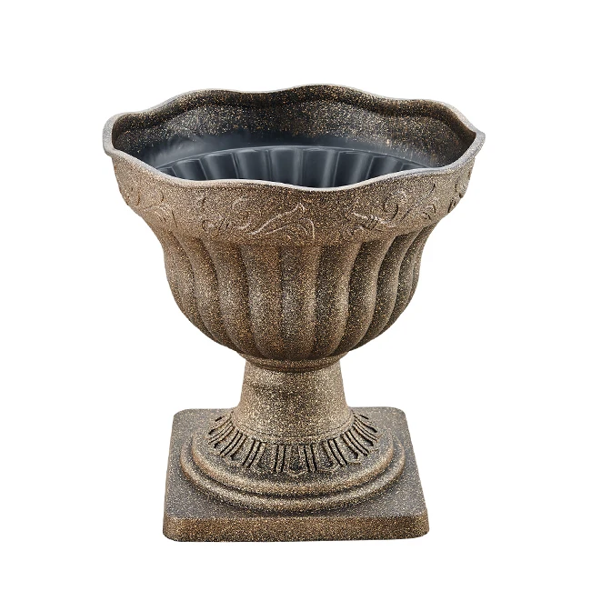 Yicai Planter Mold Plastic Flower Pot Garden Large Square Plastic Used with Artificial Flower Combination Roman Vase Color