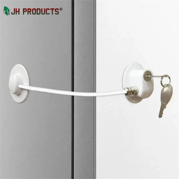 Spot quick delivery zinc alloy refrigerator lock for kids white black refrigerator lock combination