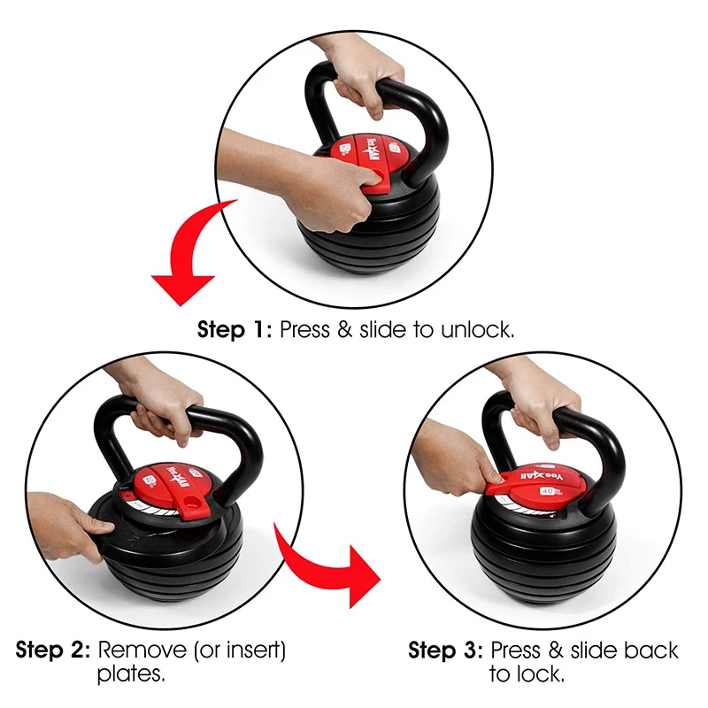 2kg 4kg Free Weighting Fitness Exercise Training Gym Equipment pesa rusa Kettlebell Adjustable Dumbbell Kettlebell Manufacturers