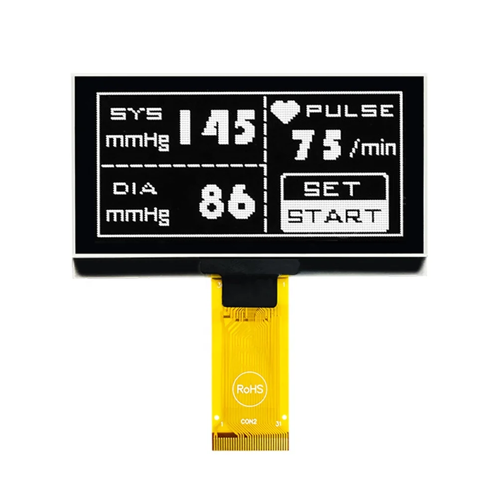 2.7 inch plug-in 31pin parallel port spi iic serial port ssd1309 drive OLED 128*64 display module