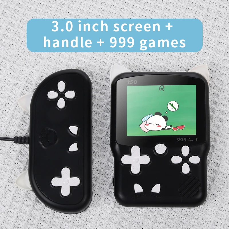 Cute I50 Retro Mini Handheld Console 4bit 999 Classic Games Player 3.0Inch LCD Kids Video Game Player Games