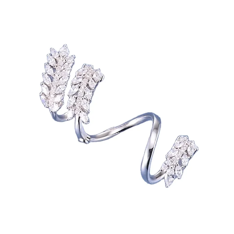 Hip Hop Jewelry Pave Cubic Diamond Full Finger Designer Knuckle Ring Rhodium Plated Manufacturer (1600268412953)