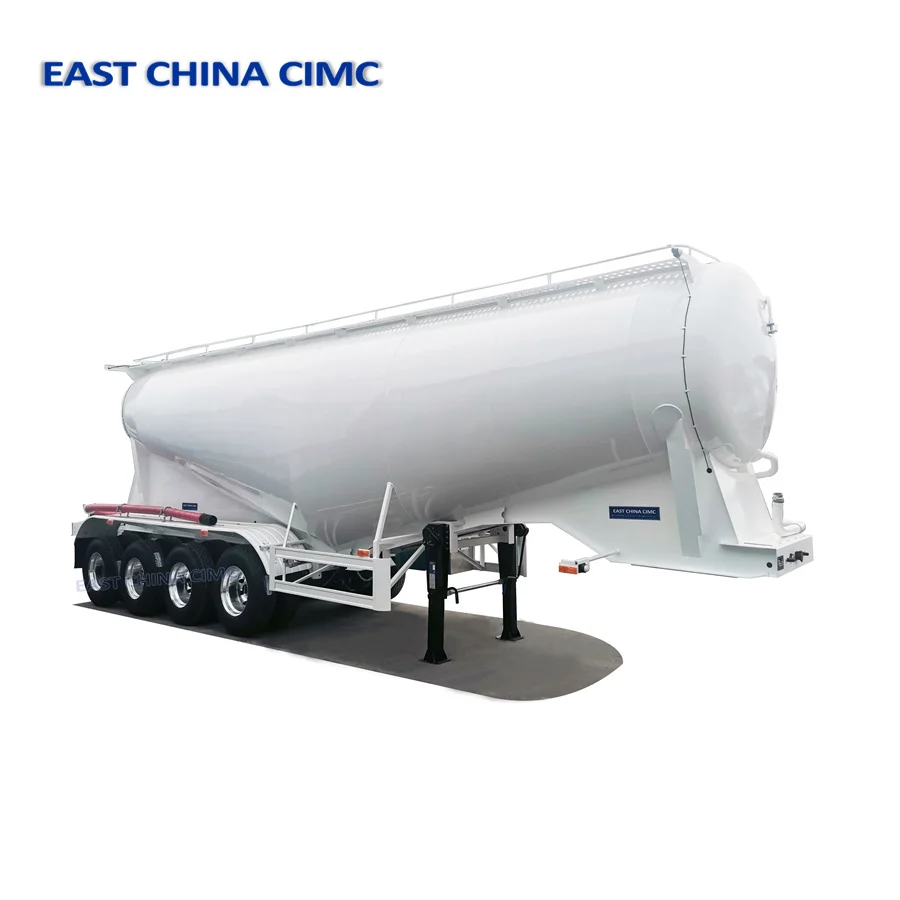 Powder Flour Fly Ash Transport 40 Cubic Meters Light Tanker Aluminum Alloy Bulk Cement Trailer