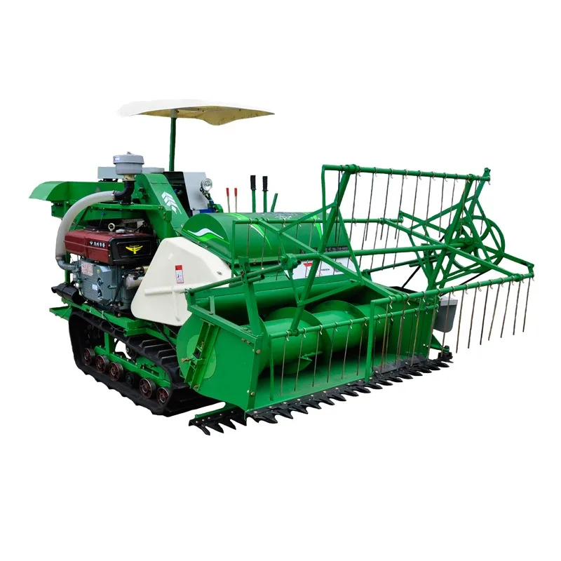 Agricultural 25Hp Small Scale Mini Soybean Combined Small Silage Harvestermachine For Rice Small Grain Harvester