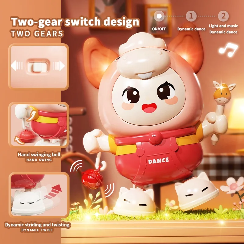 Montessori Baby Toys Dancing Donkey Electric Singing Dance Children Early Educational Toys Baby Guide Crawling Comfort Toys