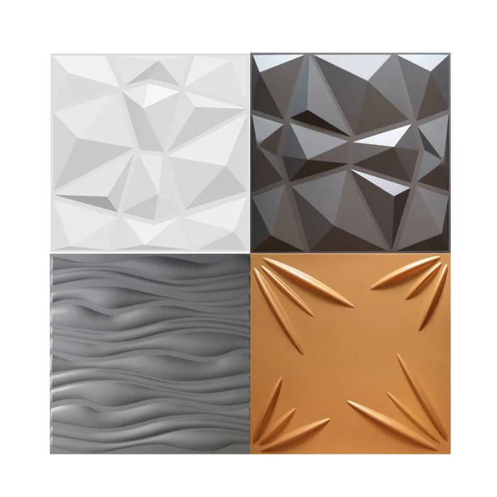 Waterproof Flame Retardant PVC 3D Diamond Wall Panel for Interior Decoration Low Price Ceiling Cladding for Living Room Office