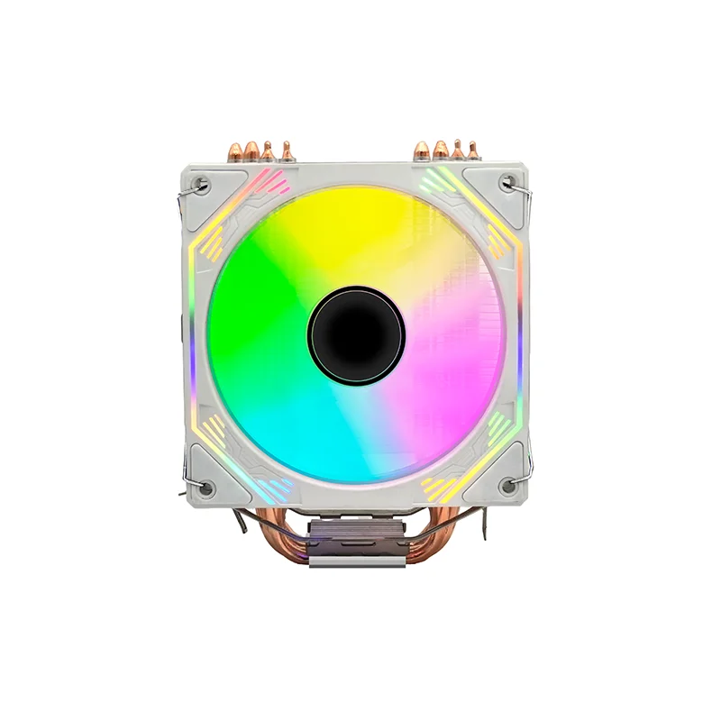 Bulk In Stock 4 Copper Pipe CPU Cooler Cooling Fan rgb 120mm Computer CPU OEM Heat Sink Heat Pipe Lighted CPU Air Cooler Fan
