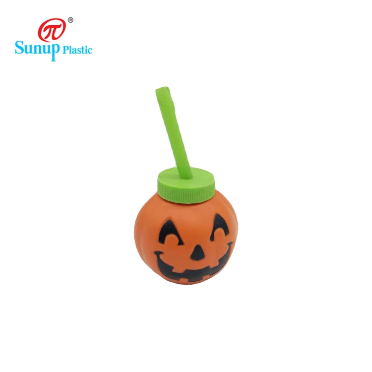  Пластиковый стаканчик для детей в стиле Хэллоуина пластиковые стаканчики с соломенной крышкой