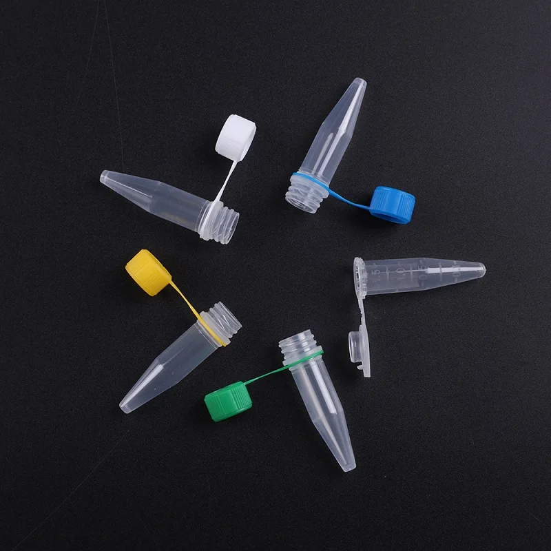 1.5 Ml Laboratory Disposable Leak Proof Plastic Sterile Micro Conical Falcon Centrifuge Tubes With Color Screw Hat