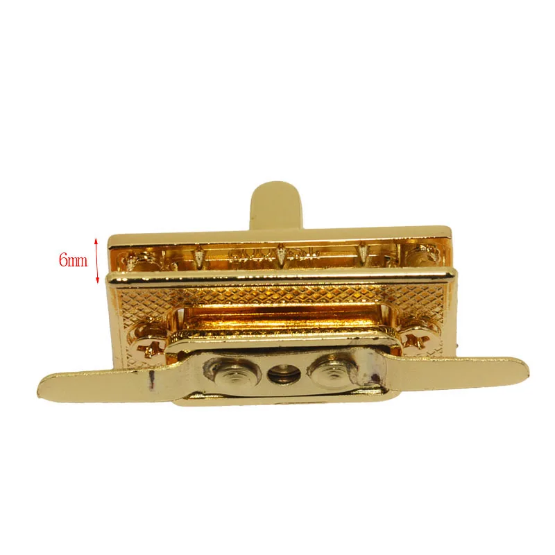 NICE wholesale handbag hardware fashion zinc alloy metal push and turn locks handbag fitting accessories square twist lock