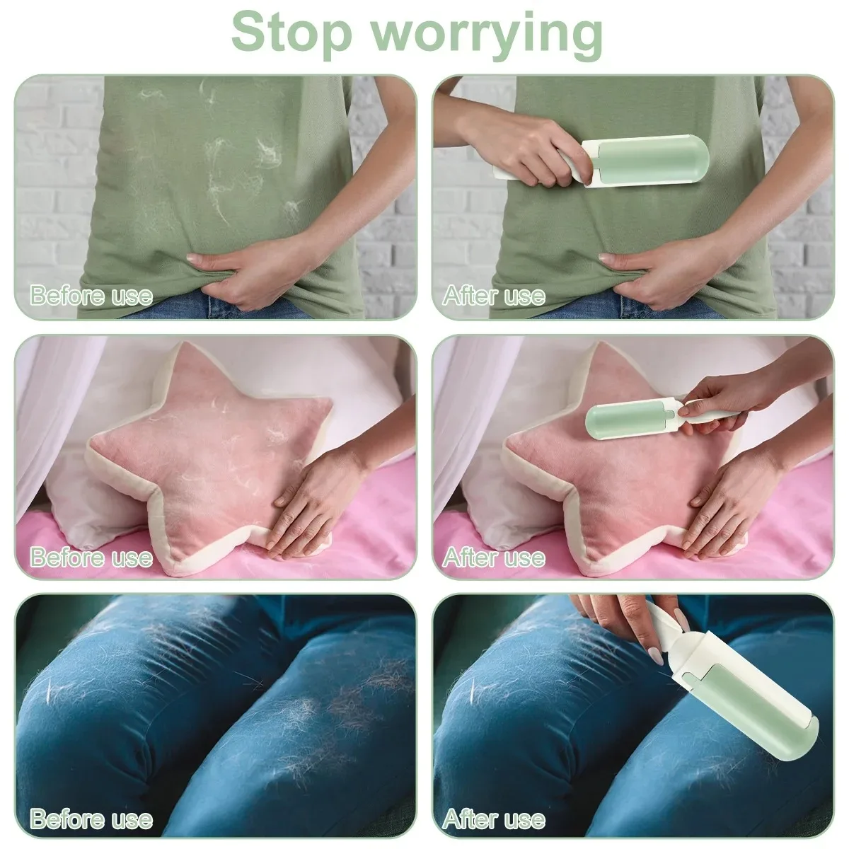 New Design Best Sellers Clothes Electrostatic Multi-purpose Double-sided Brush Pet Hair Remover Self-Cleaning Lint Roller