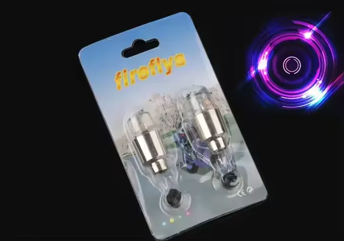 Colorful RGB Shock Induction Car Decorative Tire Rim Gas Valve Light Motorcycle Bicycle Wheel LED Light