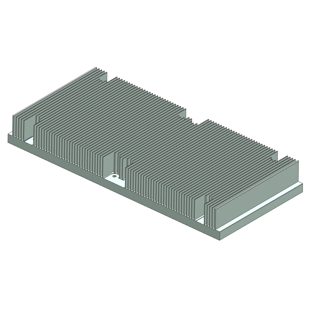 Standard Model Heat Sink 330 to 339 mm Wide Custom Cutting Drilling Tapping CNC Processing 6000 Series Grade Aluminum Heatsink