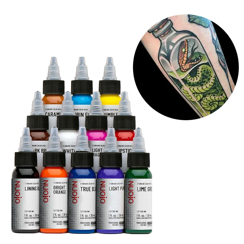 Custom Private  Logo High Quality Tattoo Ink for Body Airbrush Temporary Art Painting Beauty Supply