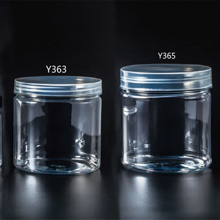 700ml Transparent Clear Pet Square Plastic Jar With Screw Lid For Food