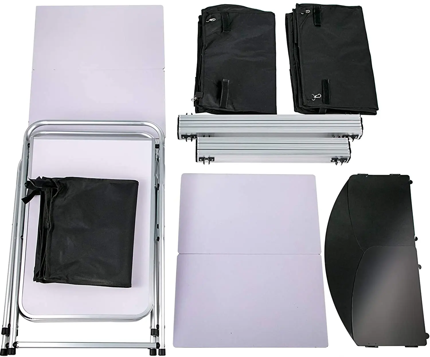 
Outdoor Activities Camp Kitchen 2-tier Table 2 Side 3 Zippered Bag Portable Camping Cook Table Camping Furnitures 