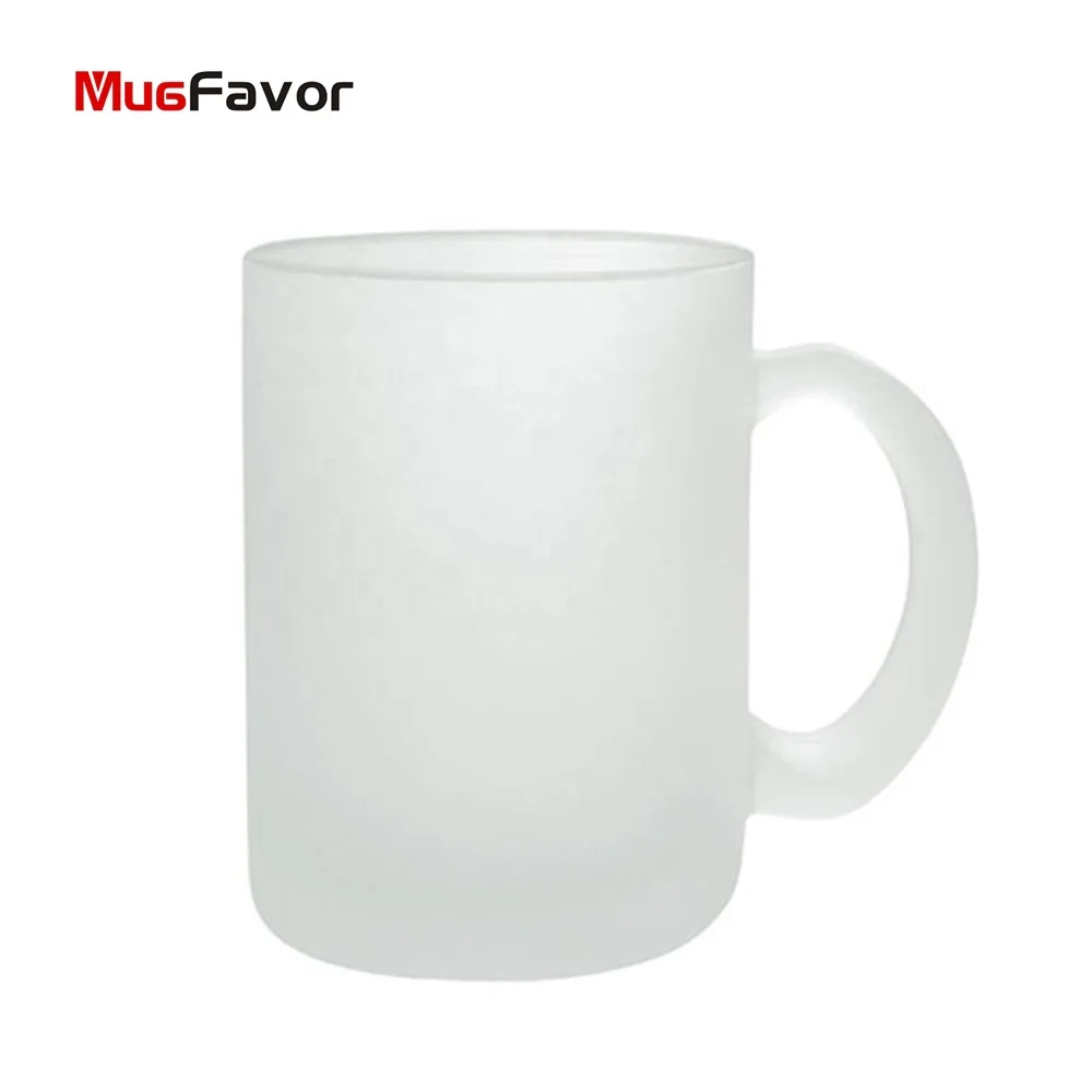 
MugFavor Wholesale Personalized 11oz Tea Cup Sublimation Frosted Glass Photo Coffee Mug MG11G Frosted Glass Coffee Mug Drinkware 